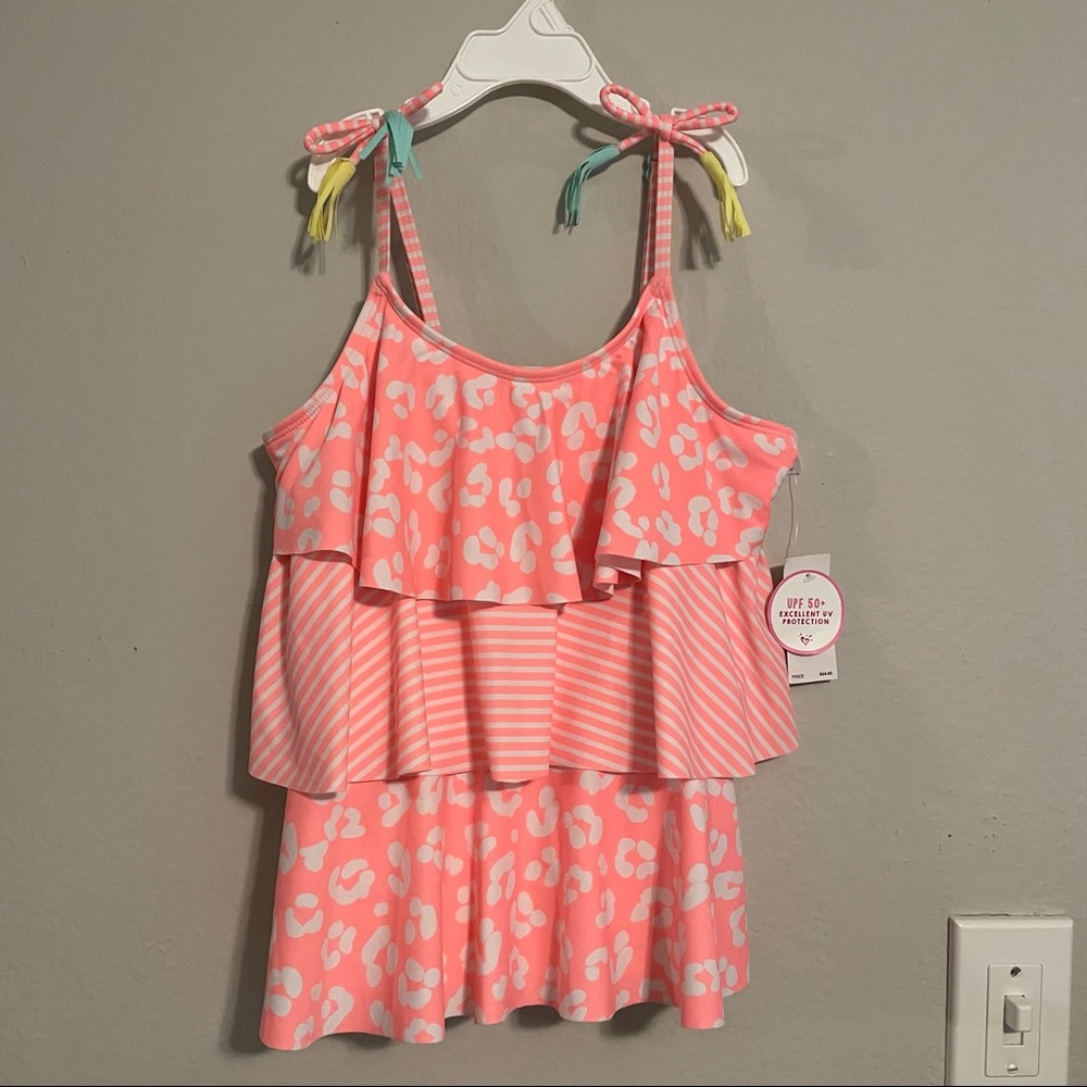 Girls’ Justice swimsuit tankini size 14 -NWT